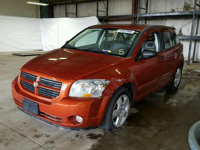 1B3HB48B97D126632 - 2007 DODGE CALIBER SX ORANGE photo 2