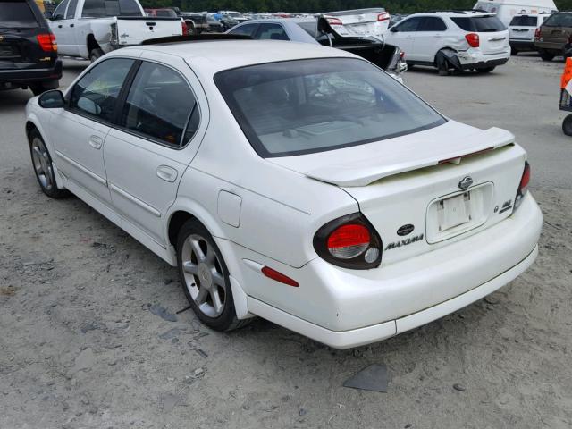 JN1CA31A21T303948 - 2001 NISSAN MAXIMA GXE WHITE photo 3