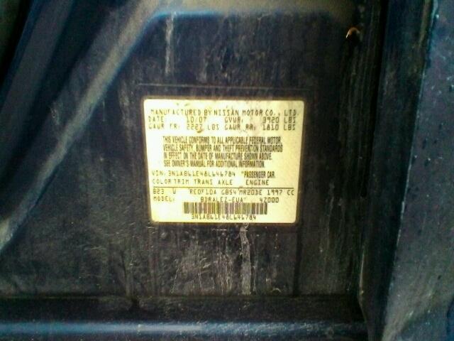 3N1AB61E48L646784 - 2008 NISSAN SENTRA 2.0 BLUE photo 10