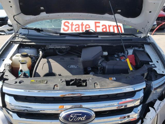 2FMDK3JCXDBC33843 - 2013 FORD EDGE SEL WHITE photo 7