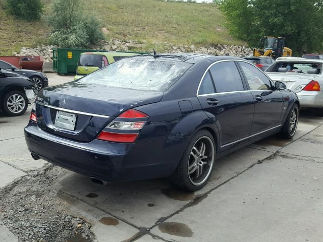 WDDNG76X67A088481 - 2007 MERCEDES-BENZ S 600 BLUE photo 4