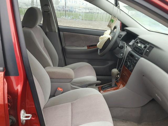 1NXBR32E27Z841776 - 2007 TOYOTA COROLLA RED photo 5