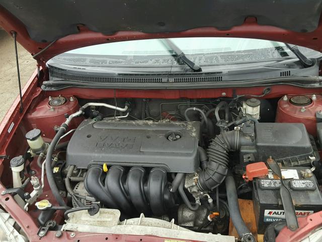 1NXBR32E27Z841776 - 2007 TOYOTA COROLLA RED photo 7