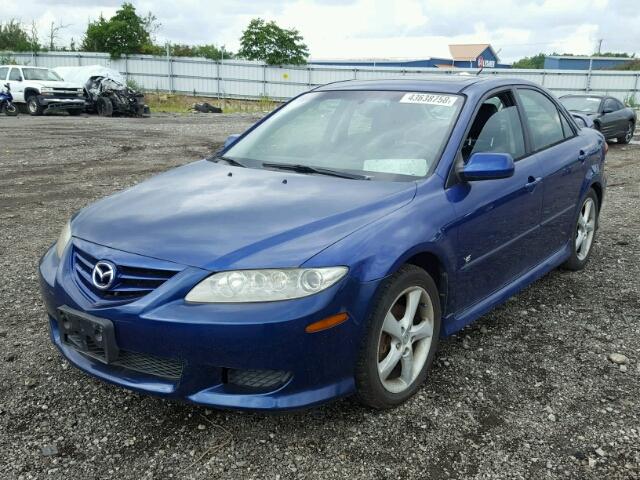 1YVHP80D555M21975 - 2005 MAZDA 6 S BLUE photo 2