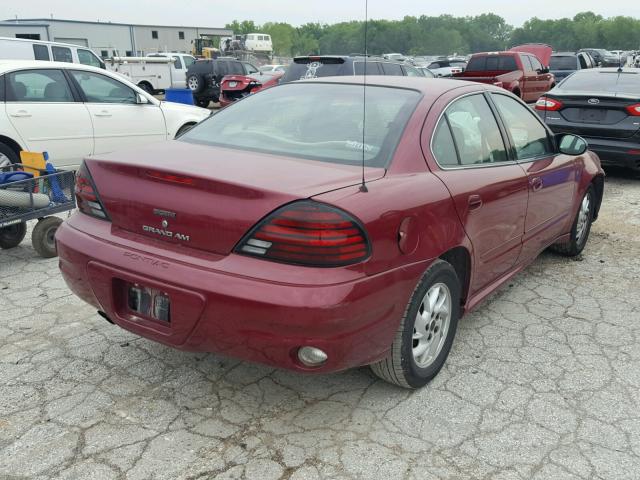 1G2NE52FX4M670406 - 2004 PONTIAC GRAND AM S RED photo 4