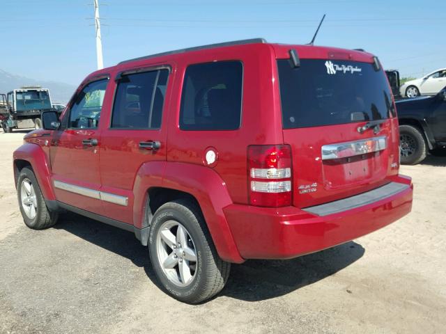 1J8GN58K18W279883 - 2008 JEEP LIBERTY LI RED photo 3