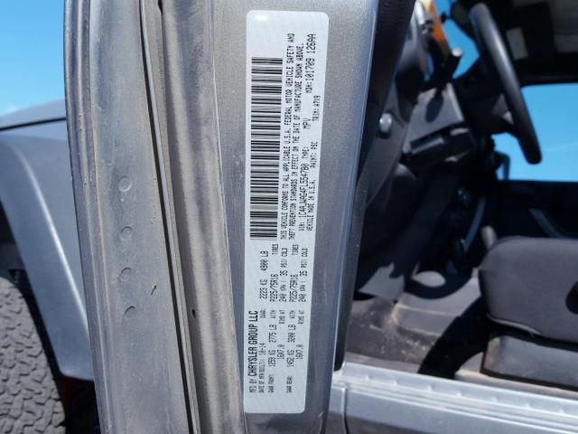 1C4AJWAG4FL554780 - 2015 JEEP WRANGLER S 银色 照片 10