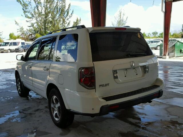 5FNYF28426B028574 - 2006 HONDA PILOT EX WHITE photo 3