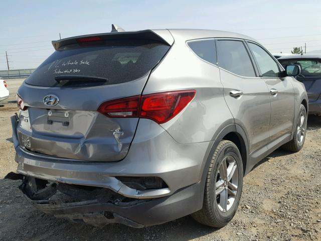 5NMZTDLB9HH014882 - 2017 HYUNDAI SANTA FE S GRAY photo 4