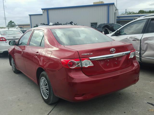 2T1BU4EE3DC967898 - 2013 TOYOTA COROLLA RED photo 3