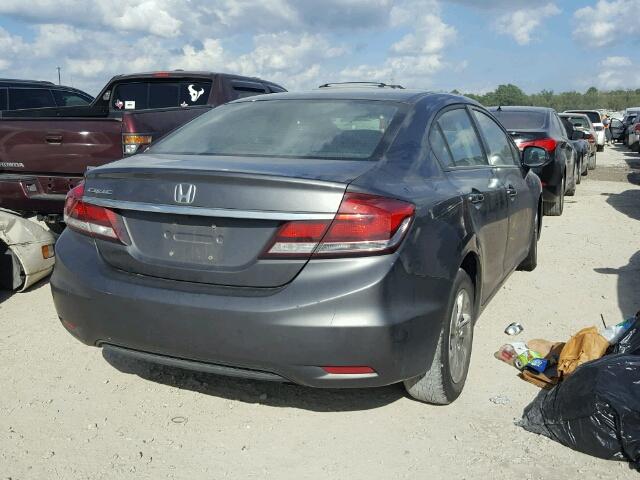 2HGFB2F57DH302357 - 2013 HONDA CIVIC LX GRAY photo 4