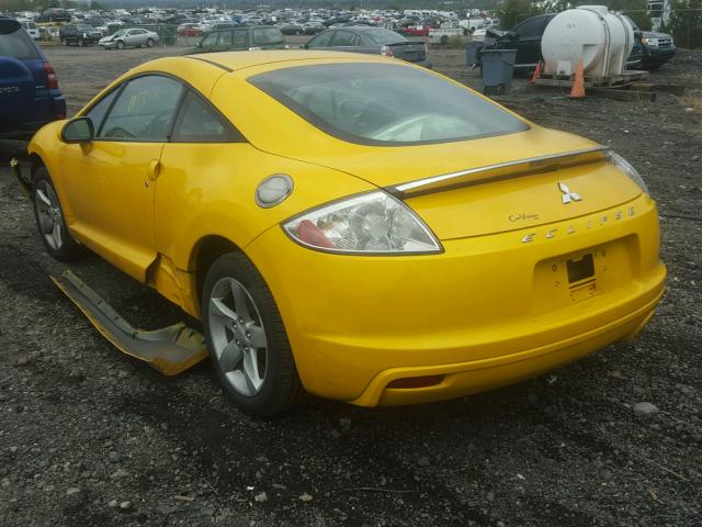 4A3AK24F99E014145 - 2009 MITSUBISHI ECLIPSE GS YELLOW photo 3