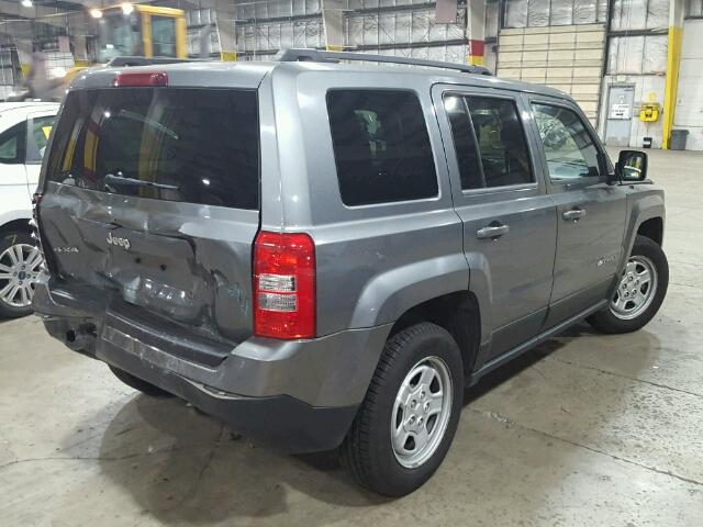 1C4NJRBB8ED595895 - 2014 JEEP PATRIOT SP GRAY photo 4