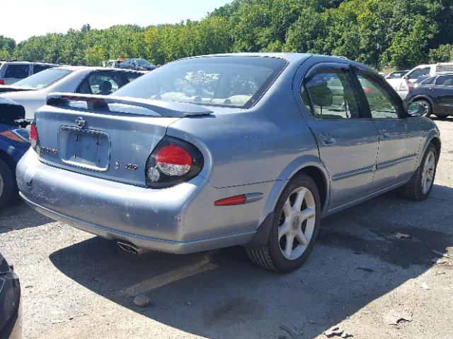 JN1CA31D01T615728 - 2001 NISSAN MAXIMA GXE BLUE photo 4