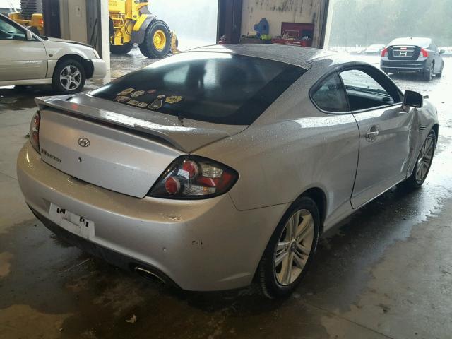 KMHHM66D98U278156 - 2008 HYUNDAI TIBURON SILVER photo 4