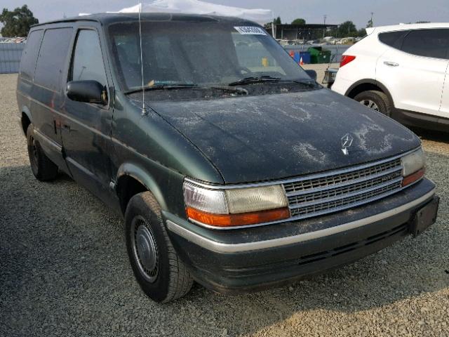 2P4GH2539PR129145 - 1993 PLYMOUTH VOYAGER GREEN photo 1