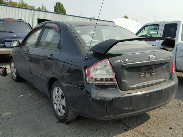 KNAFE121485509222 - 2008 KIA SPECTRA EX BLACK photo 3