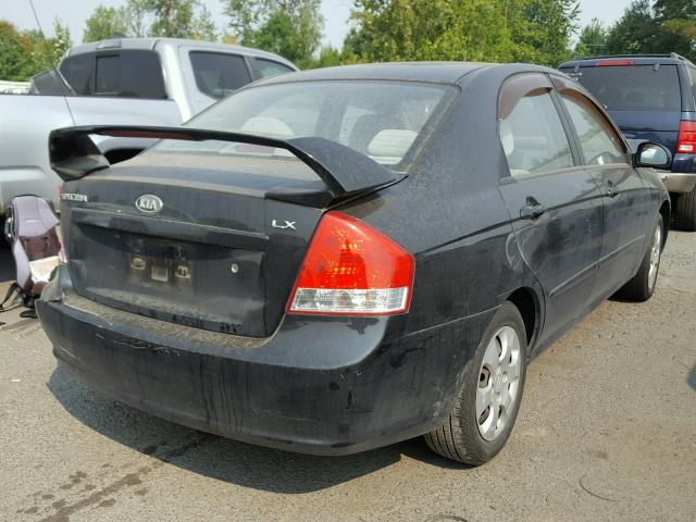 KNAFE121485509222 - 2008 KIA SPECTRA EX BLACK photo 4