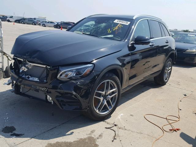 WDC0G4JB1JV106975 - 2018 MERCEDES-BENZ GLC 300 BLACK photo 2