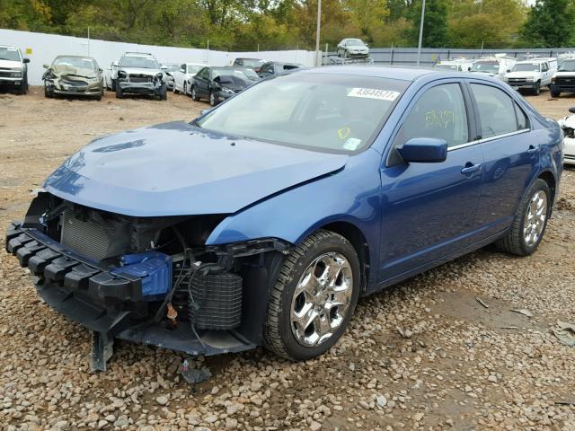 3FAHP0HA5AR335256 - 2010 FORD FUSION BLUE photo 2