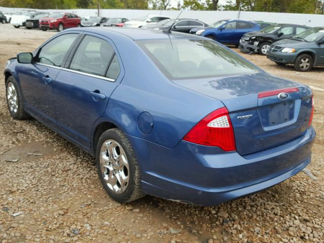 3FAHP0HA5AR335256 - 2010 FORD FUSION BLUE photo 3