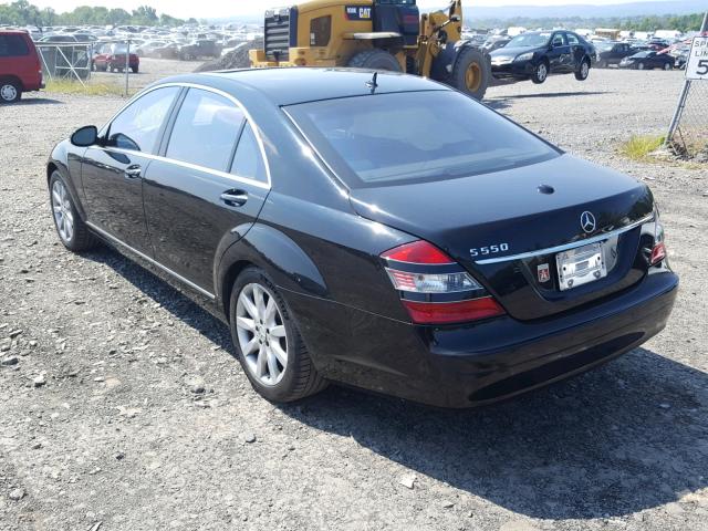 WDDNG71X27A078263 - 2007 MERCEDES-BENZ S 550 BLACK photo 3