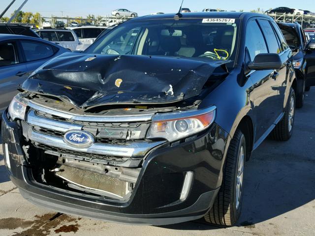 2FMDK4KC9DBB18185 - 2013 FORD EDGE LIMIT BLACK photo 2