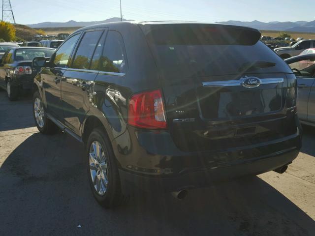 2FMDK4KC9DBB18185 - 2013 FORD EDGE LIMIT BLACK photo 3