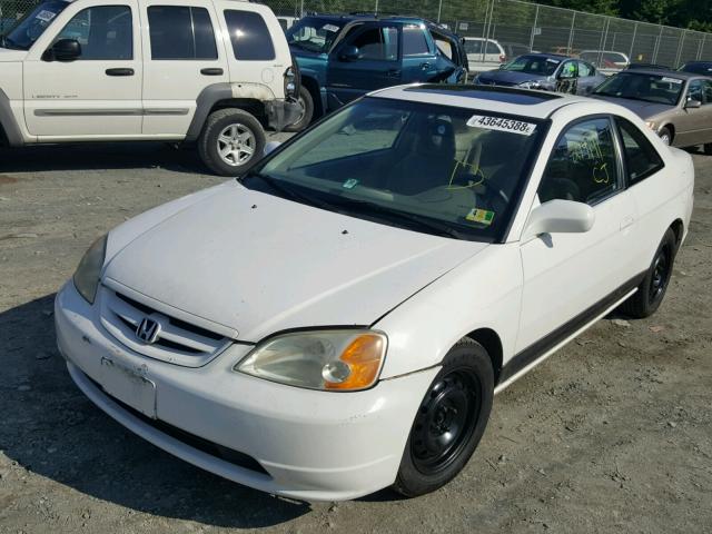 1HGEM22911L085076 - 2001 HONDA CIVIC SI WHITE photo 2