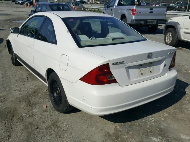 1HGEM22911L085076 - 2001 HONDA CIVIC SI WHITE photo 3