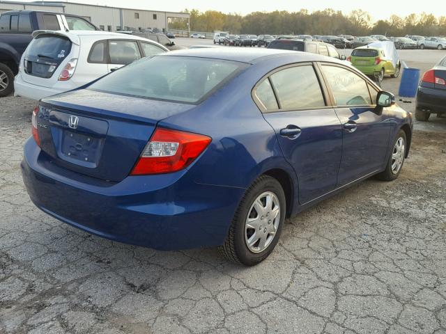 2HGFB2F53CH502361 - 2012 HONDA CIVIC LX BLUE photo 4