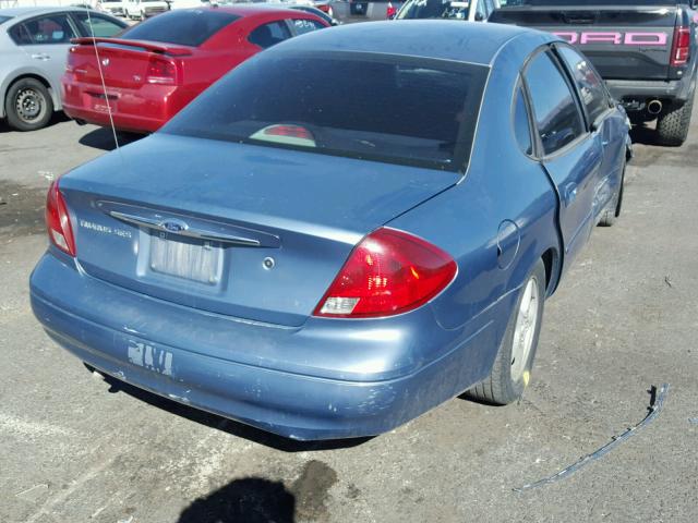 1FAFP55S21G147724 - 2001 FORD TAURUS SES BLUE photo 4