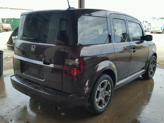 5J6YH18967L011589 - 2007 HONDA ELEMENT SC BROWN photo 4