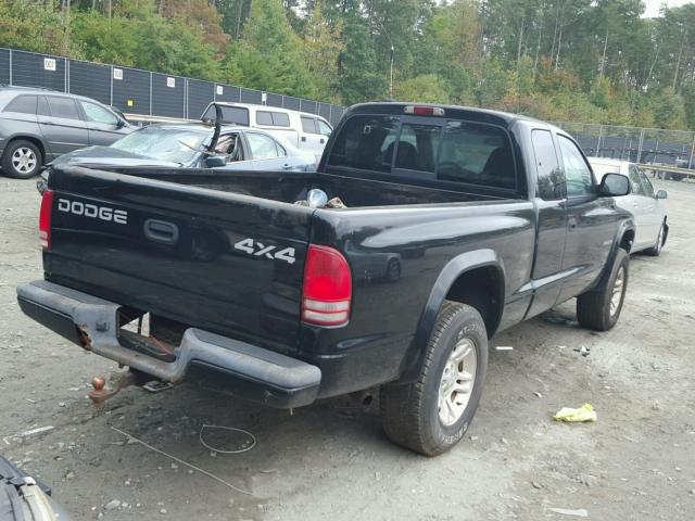 1B7GG32N72S615639 - 2002 DODGE DAKOTA SPO BLACK photo 4