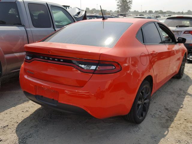 1C3CDFFA2GD818986 - 2016 DODGE DART SXT S ORANGE photo 4