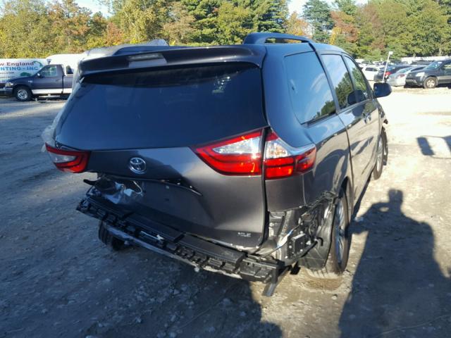 5TDYZ3DC3HS877041 - 2017 TOYOTA SIENNA XLE GRAY photo 4