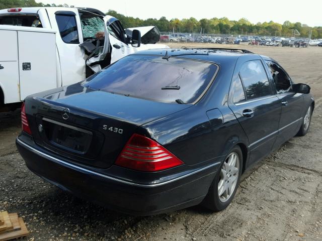 WDBNG70J53A348960 - 2003 MERCEDES-BENZ S 430 BLACK photo 4