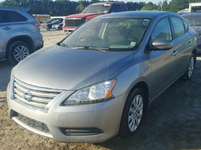 3N1AB7AP6EY228958 - 2014 NISSAN SENTRA SILVER photo 2