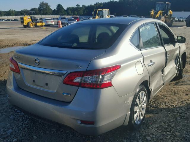 3N1AB7AP6EY228958 - 2014 NISSAN SENTRA SILVER photo 4