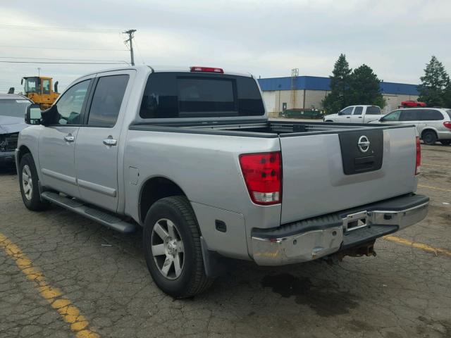 1N6BA07B76N544792 - 2006 NISSAN TITAN XE SILVER photo 3