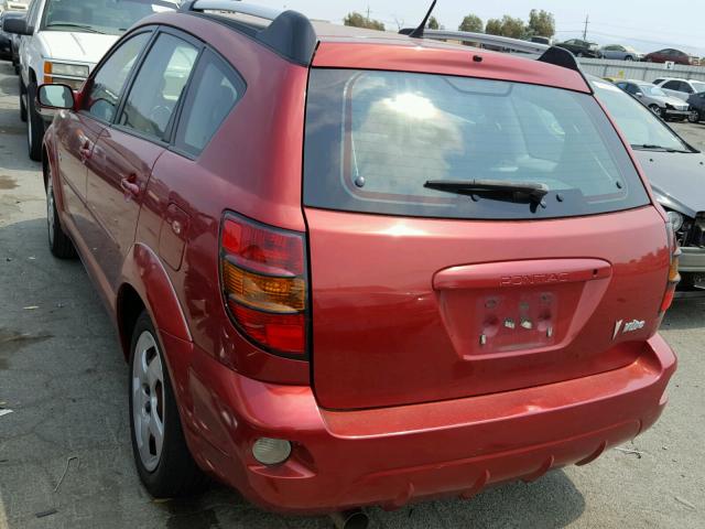 5Y2SL63875Z427909 - 2005 PONTIAC VIBE RED photo 3