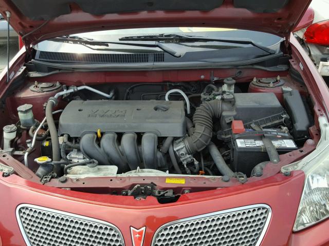 5Y2SL63875Z427909 - 2005 PONTIAC VIBE RED photo 7