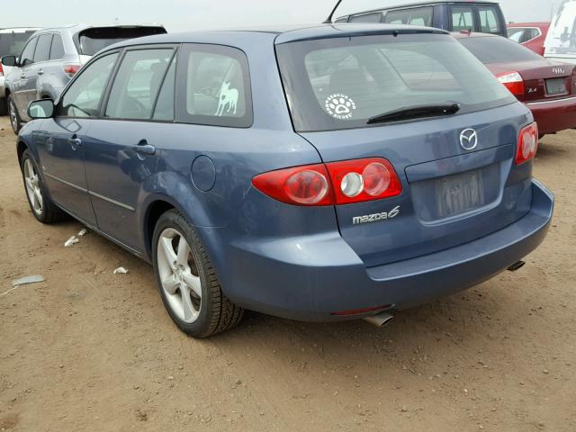 1YVHP82D755M75209 - 2005 MAZDA 6 S BLUE photo 3