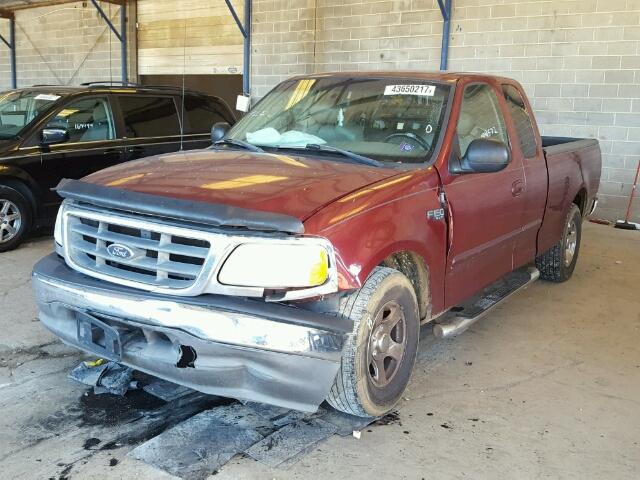 1FTRX17233NA40371 - 2003 FORD F150 BURGUNDY photo 2