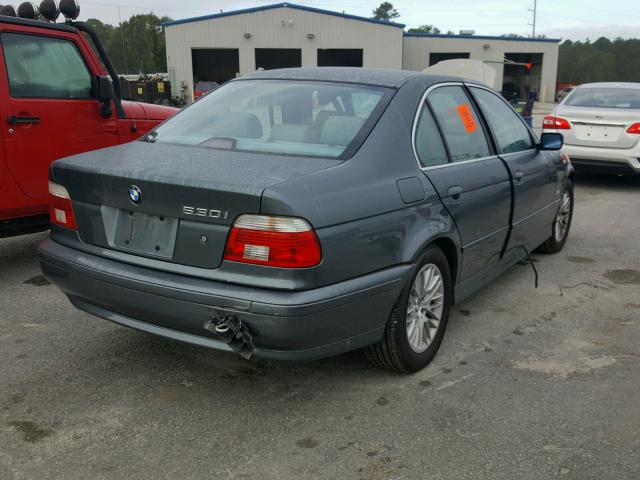 WBADT63452CK25166 - 2002 BMW 530 I AUTO BLUE photo 4