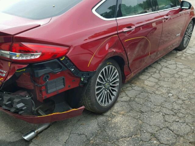 3FA6P0RU8HR363241 - 2017 FORD FUSION RED photo 9