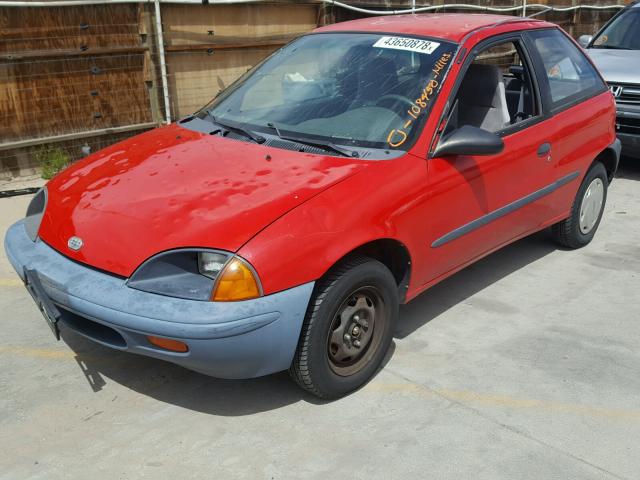 2C1MR2261V6753083 - 1997 GEO METRO RED photo 2