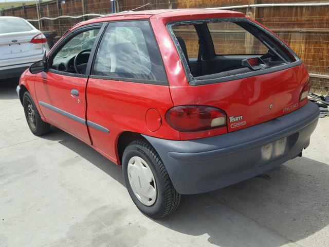 2C1MR2261V6753083 - 1997 GEO METRO RED photo 3