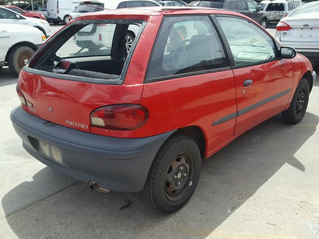 2C1MR2261V6753083 - 1997 GEO METRO RED photo 4