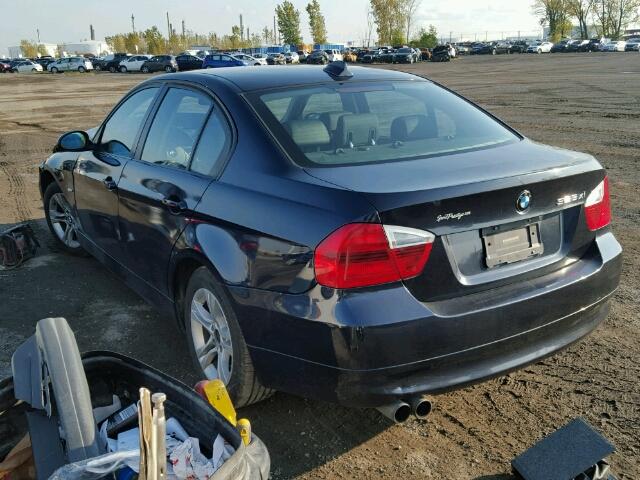 WBAVC935X8K042021 - 2008 BMW 328 XI BLACK photo 3